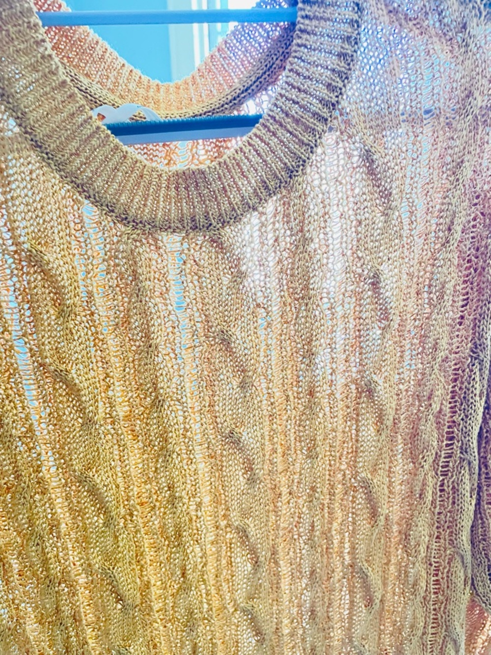 Anthropologie Sheer Cable Sweater
